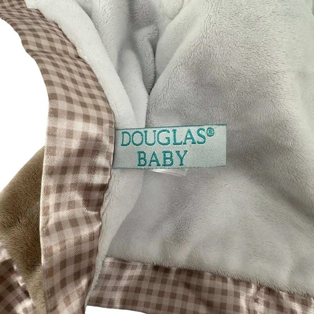 Sloth Lovey Douglas Baby Plush Comfort Brown Satin Trim Leaf New Born Cozy Soft